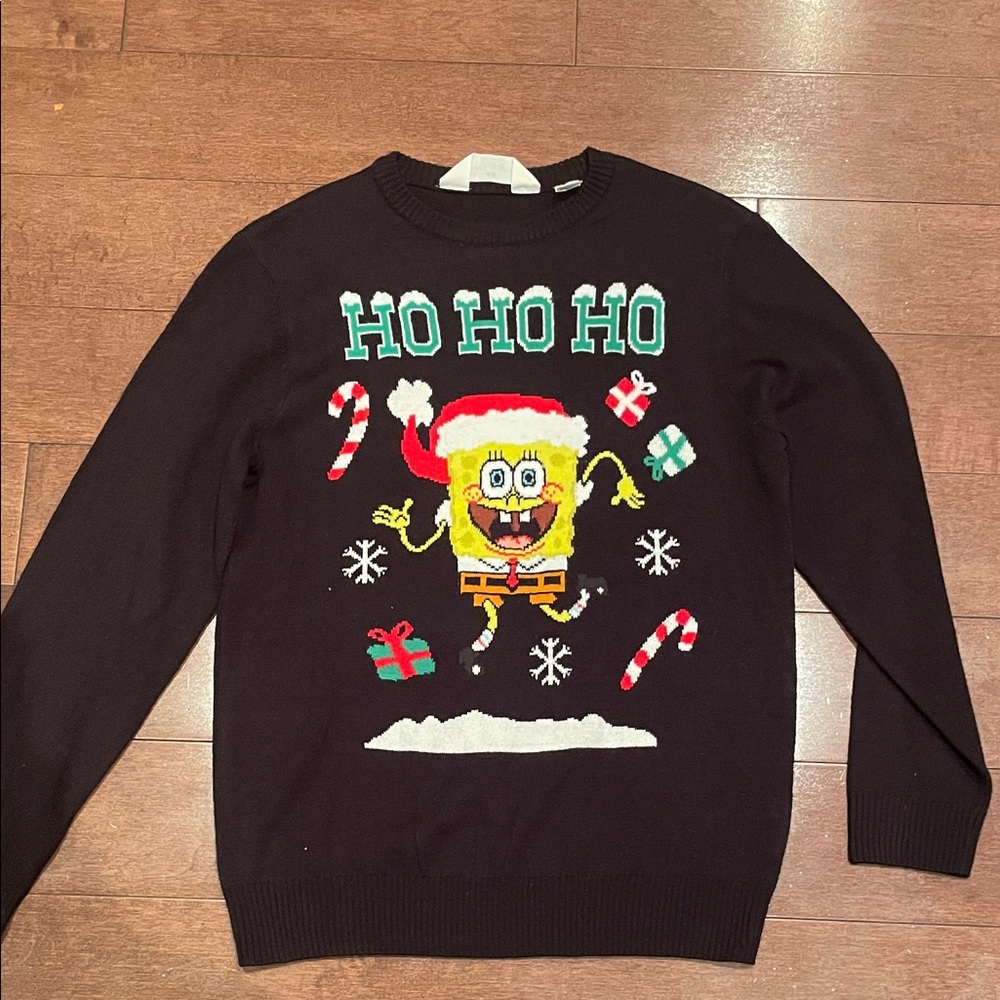 H&M Black Holiday SpongeBob Sweater